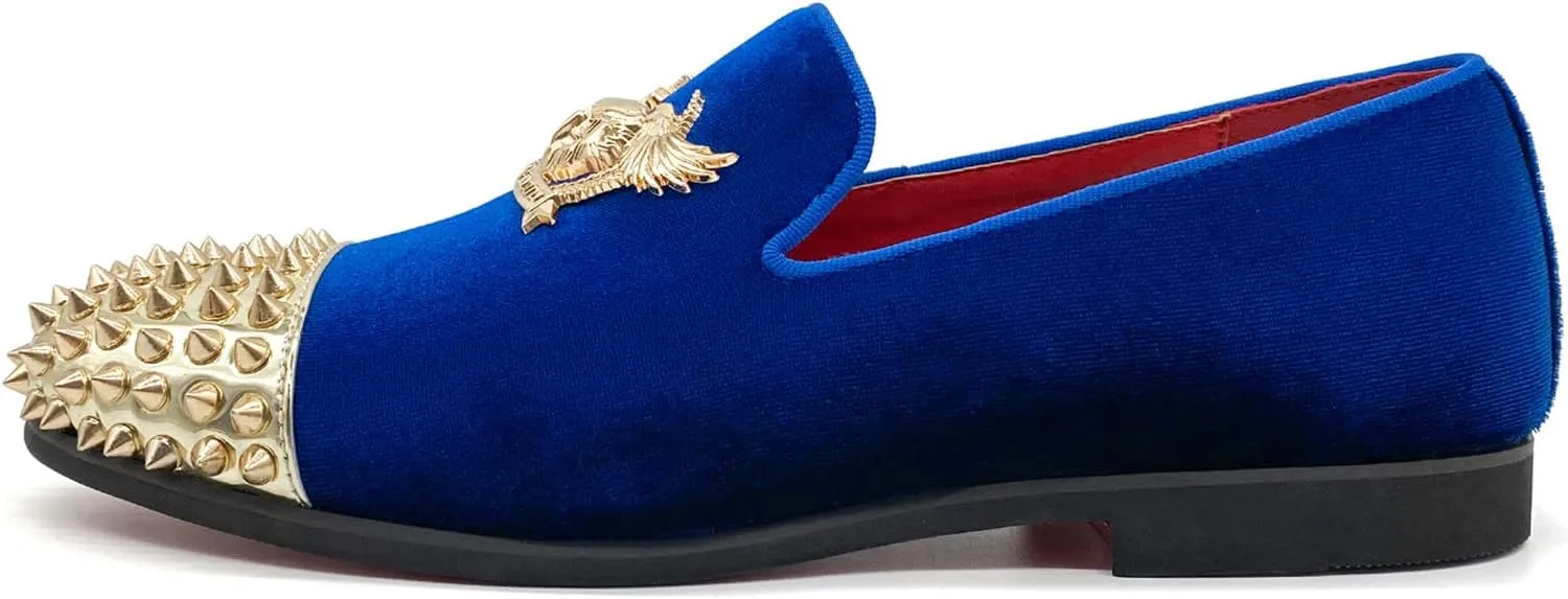 Men's Loafers Vintage Slip on Suede Dress Shoes Velvet Dress Loafers Size 7-13