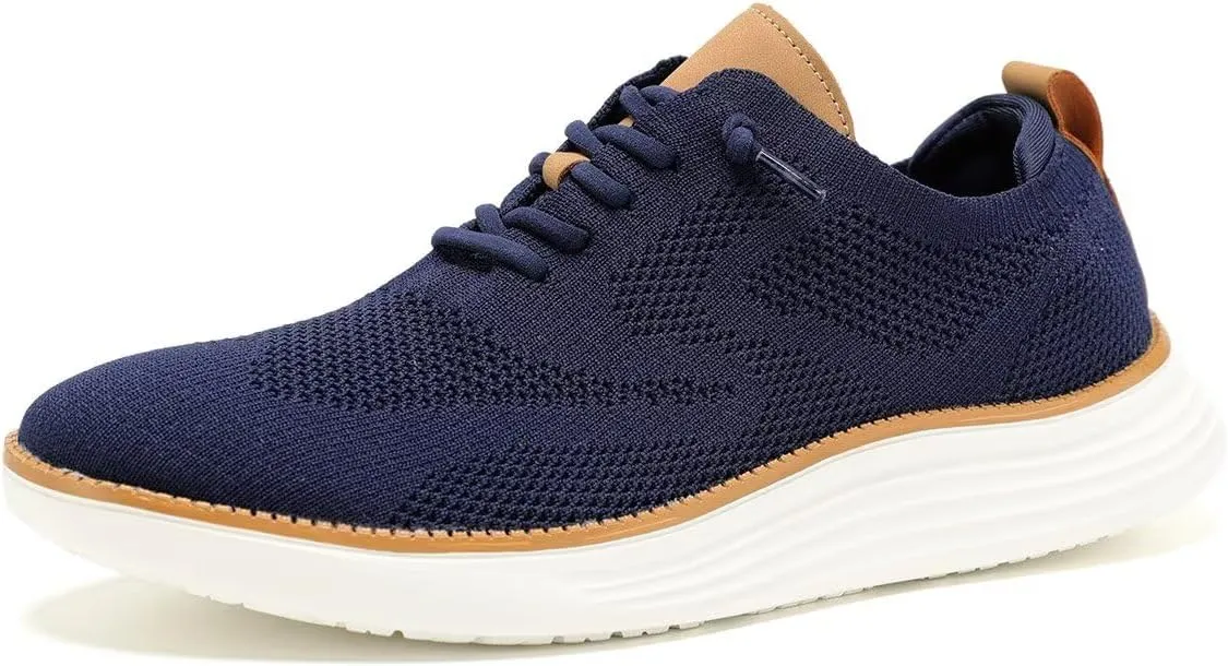 Mens Mesh Casual Sneakers Lightweight Breathable Dress Shoes Comfortable Walking Oxford Shoes Trainers for Men