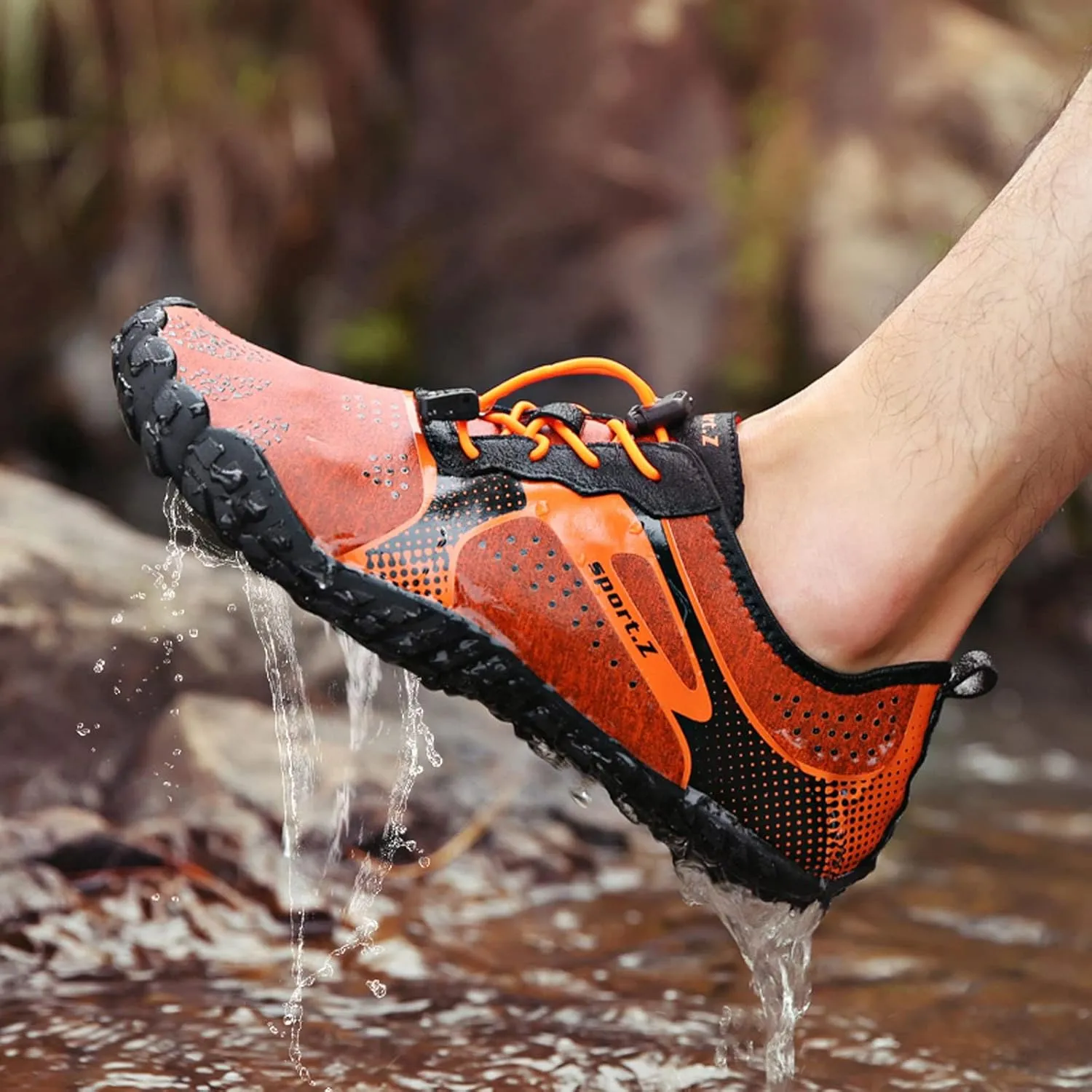 Men's Minimalist Barefoot Shoes Lightweight Sport Gym Jogging Walking Sneaker Breathable Lace Up Shoes for Men