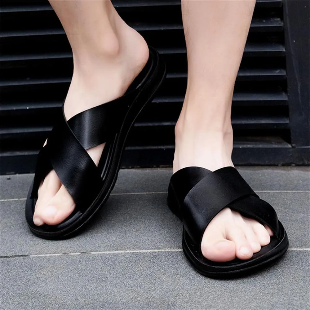Men's Sandals Cross Slides Soft Cushion Footbed Comfort Athletic Slippers Indoor and Outdoor Beach Sandals Quick-Dry