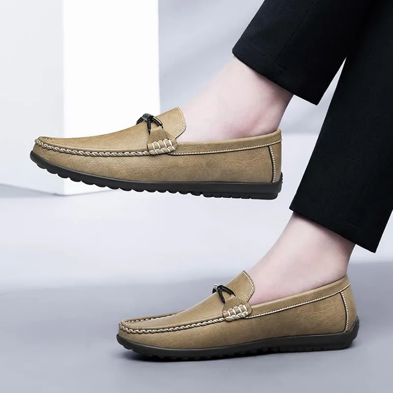 Men's Slip-on Dress Shoes Men Formal Business Wedding Derby Shoes Lightweight Casual Walking Loafers Shoes(Green,9.5)
