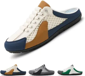 Men's Slip on Mule Sneakers Men Slippers Casual Sports Shoes Low Top Baotou Half Drag Sneakers for Men, Fashionable Mens Slip On Shoes for Spring Summer