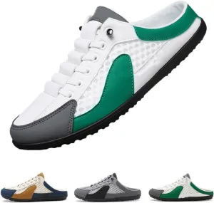 Men's Slip on Mule Sneakers Men Slippers Casual Sports Shoes Low Top Baotou Half Drag Sneakers for Men, Fashionable Mens Slip On Shoes for Spring Summer