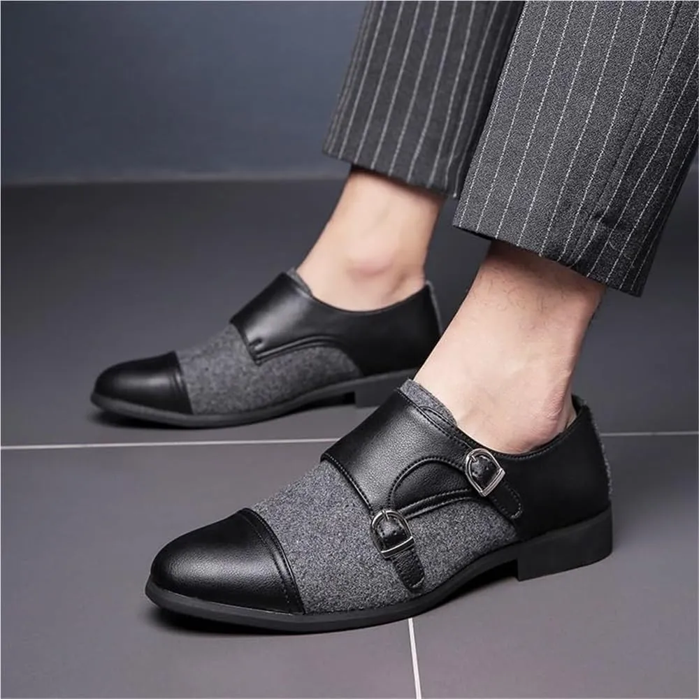 Mens Slip-Ons Loafers Office Breathable Shiny Patent Leather Dress Shoes