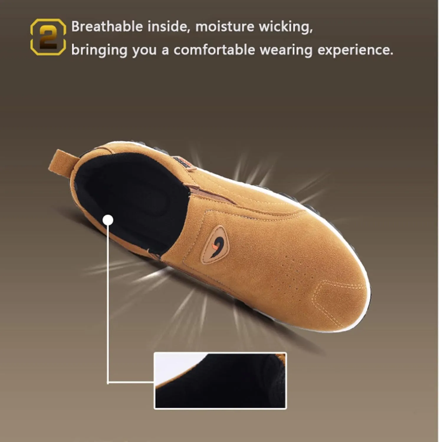Men's Solid Color Round Toe Running Walking Sports Walking Slip On Shoes Mens Running Shoes Men's Athletic Sneaker New