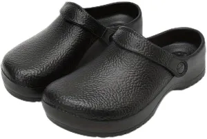 Men's Solid Slip On & Oil Proof Hollow Out Chef Shoes, Comfy Non Slip Casual Safety Clogs for Men's Outdoor Activities