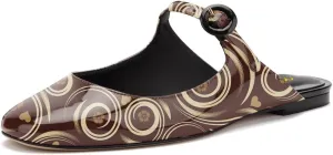 Milooey shoes Women's Flat Mules Comfortable Closed Toe Slide Sandal Ankle Strap Slipper Casual Slip On Backless Summer Dress Shoes Size 4-16 Us
