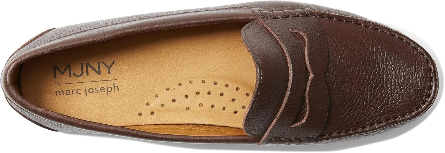 MJNY Womens Casual Comfortable Genuine Leather Lightweight Driving Moccasins Classic Fashion Penny Slip On Ladies Driving Loafer Flat Shoes