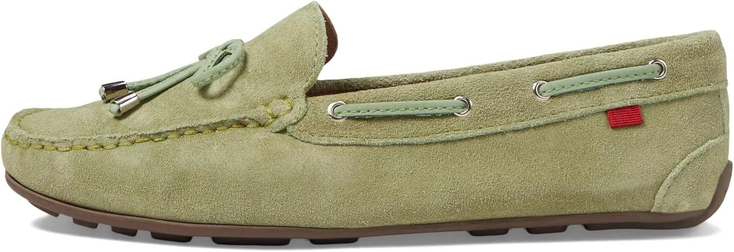 MJNY Womens Casual Comfortable Genuine Leather Lightweight Driving Moccasins Classic Fashion Tiebow Slip On Ladies Driving Loafer Flat Shoes