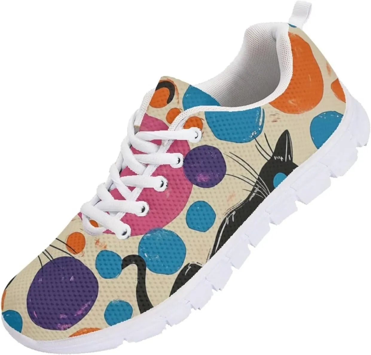 Modysero Shoes for Women Tennis Shoes Daily Breathable Shoes Casual Funky Lightweight Sneaker for Summer Spring Fall