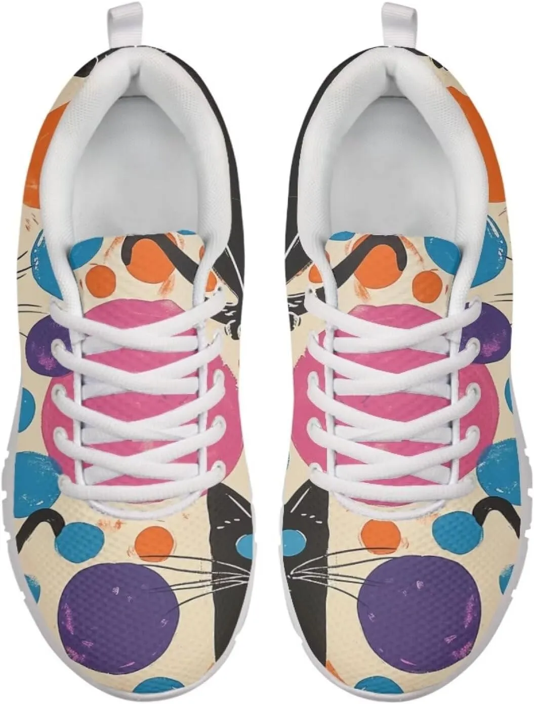 Modysero Shoes for Women Tennis Shoes Daily Breathable Shoes Casual Funky Lightweight Sneaker for Summer Spring Fall