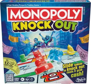 Monopoly Knockout Board Game | 2-8 Players | 20 Mins. Average | Quick-Playing Family Games for Kids, Teens, and Adults | Ages 8 