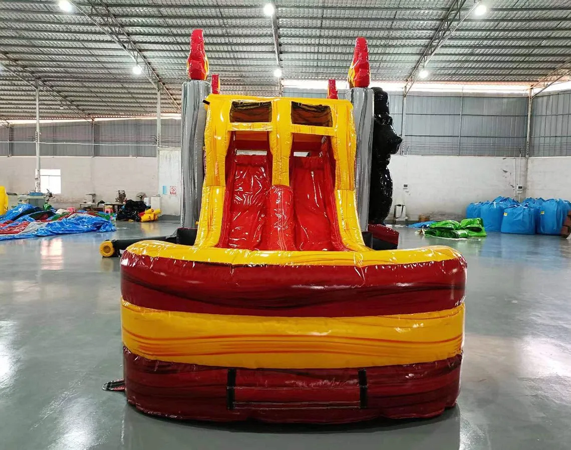Monster Truck Dual Lane Bounce House with Slide (Wet/Dry)