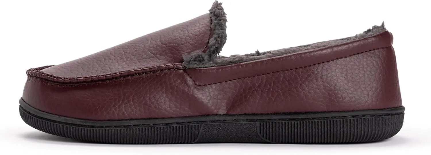Muk Luks Men's Moccasin-Black Slip-On Loafer