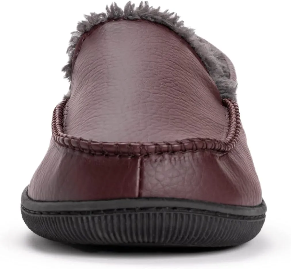 Muk Luks Men's Moccasin-Black Slip-On Loafer
