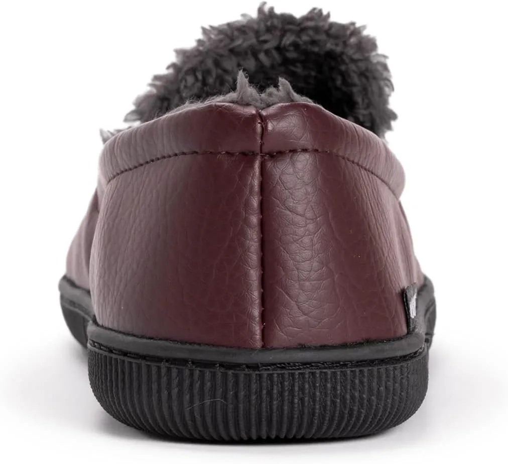 Muk Luks Men's Moccasin-Black Slip-On Loafer