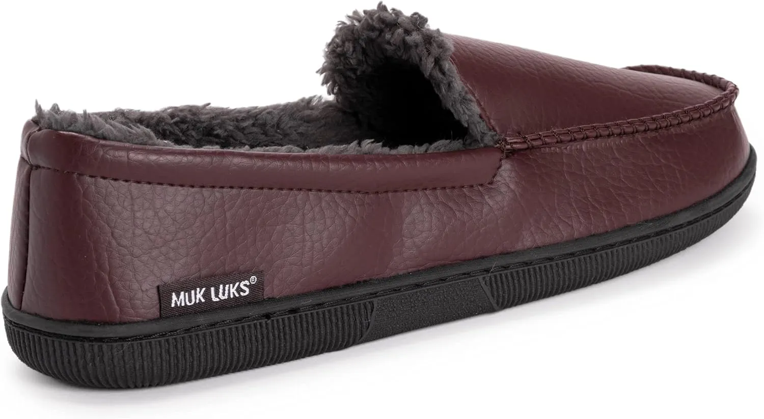 Muk Luks Men's Moccasin-Black Slip-On Loafer