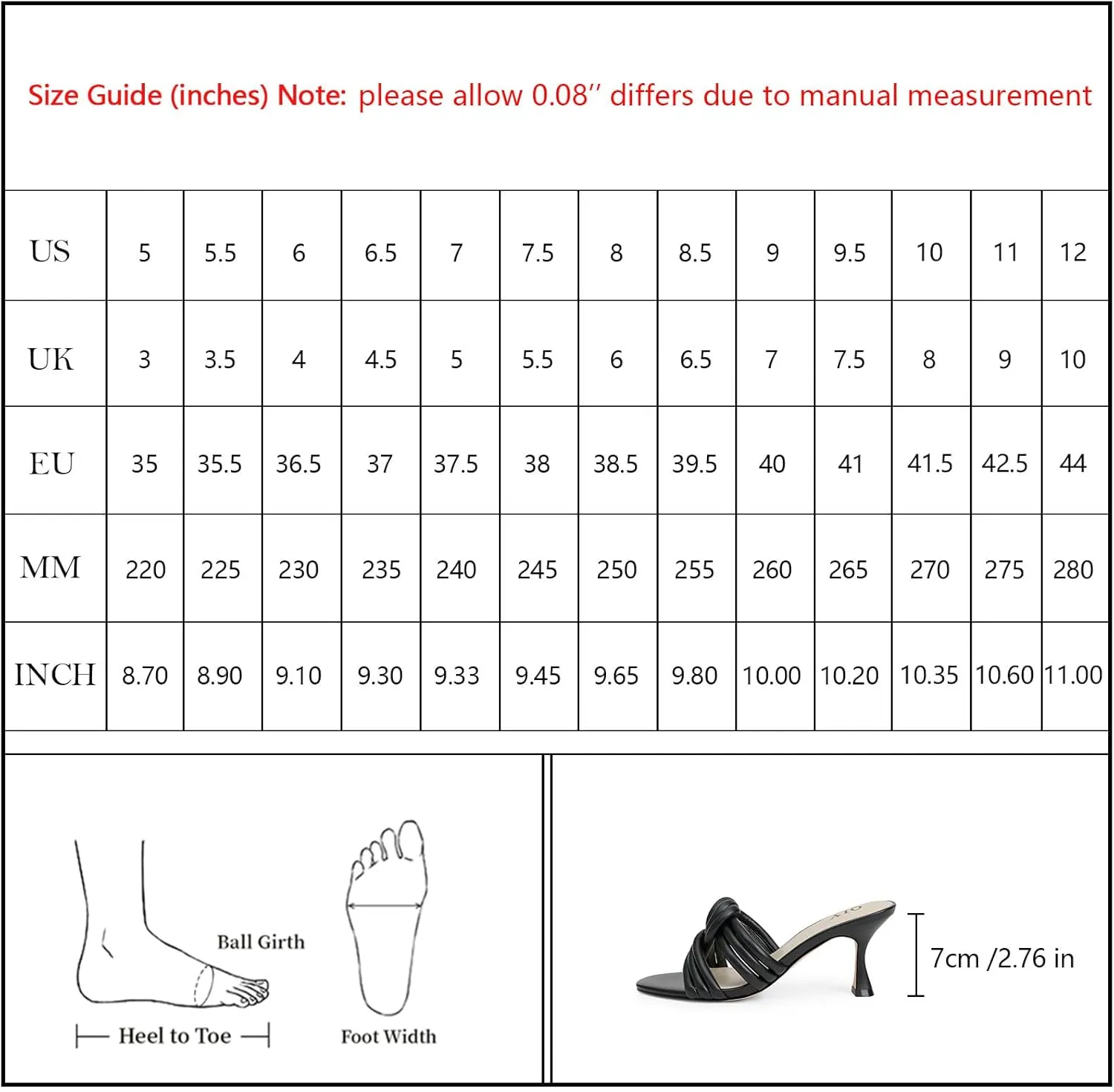 Mule Heels for Women Slip On Heeled Knot Sandals for Women Wedding Dressy Shoes