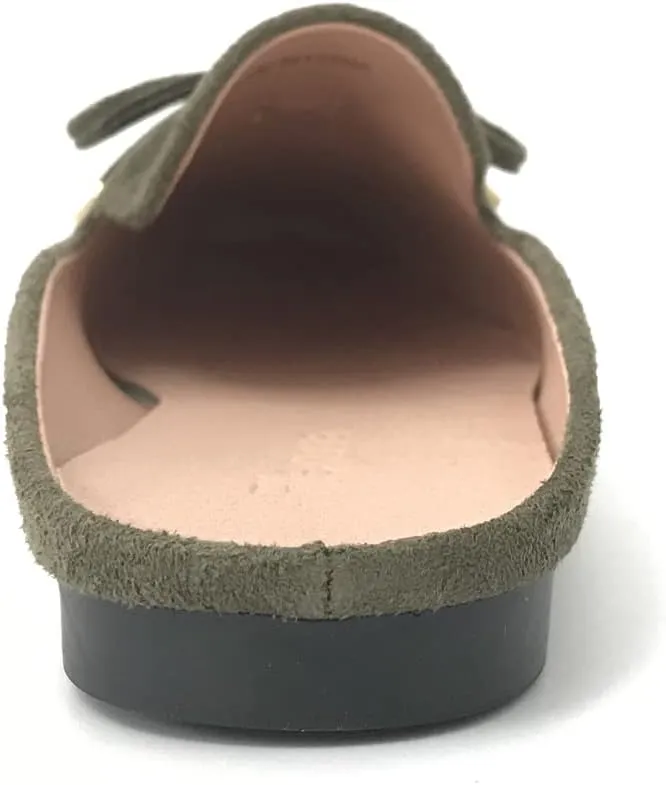 Mule Loafers for Women Flats Bowknot Slip On Slides Open Back Summer Casual Shoes