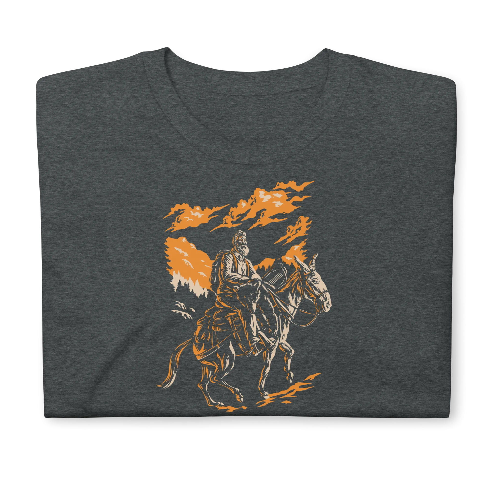 Mule Riding Bear Hunter Short-Sleeve Unisex T-Shirt
