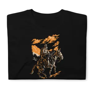 Mule Riding Bear Hunter Short-Sleeve Unisex T-Shirt