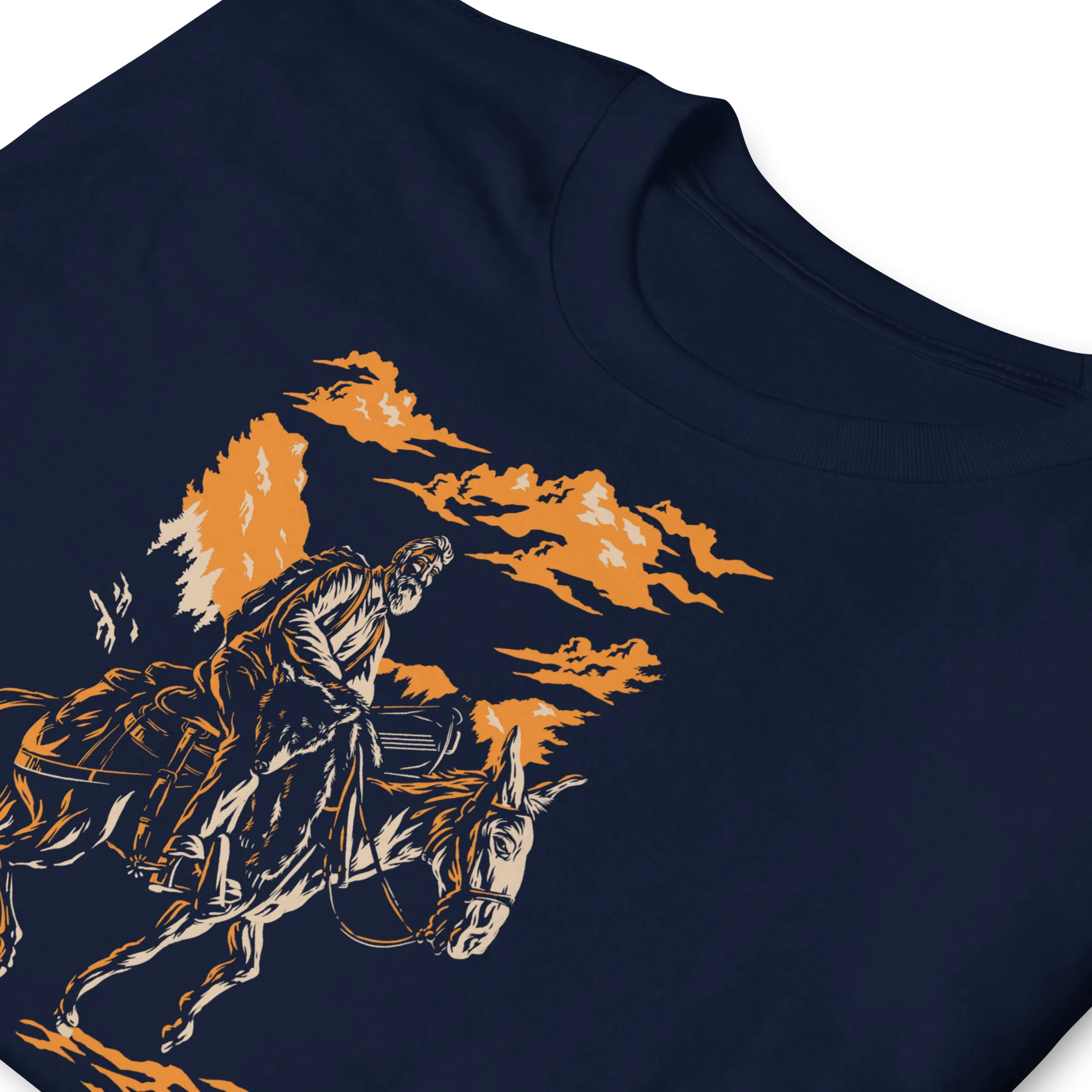 Mule Riding Bear Hunter Short-Sleeve Unisex T-Shirt