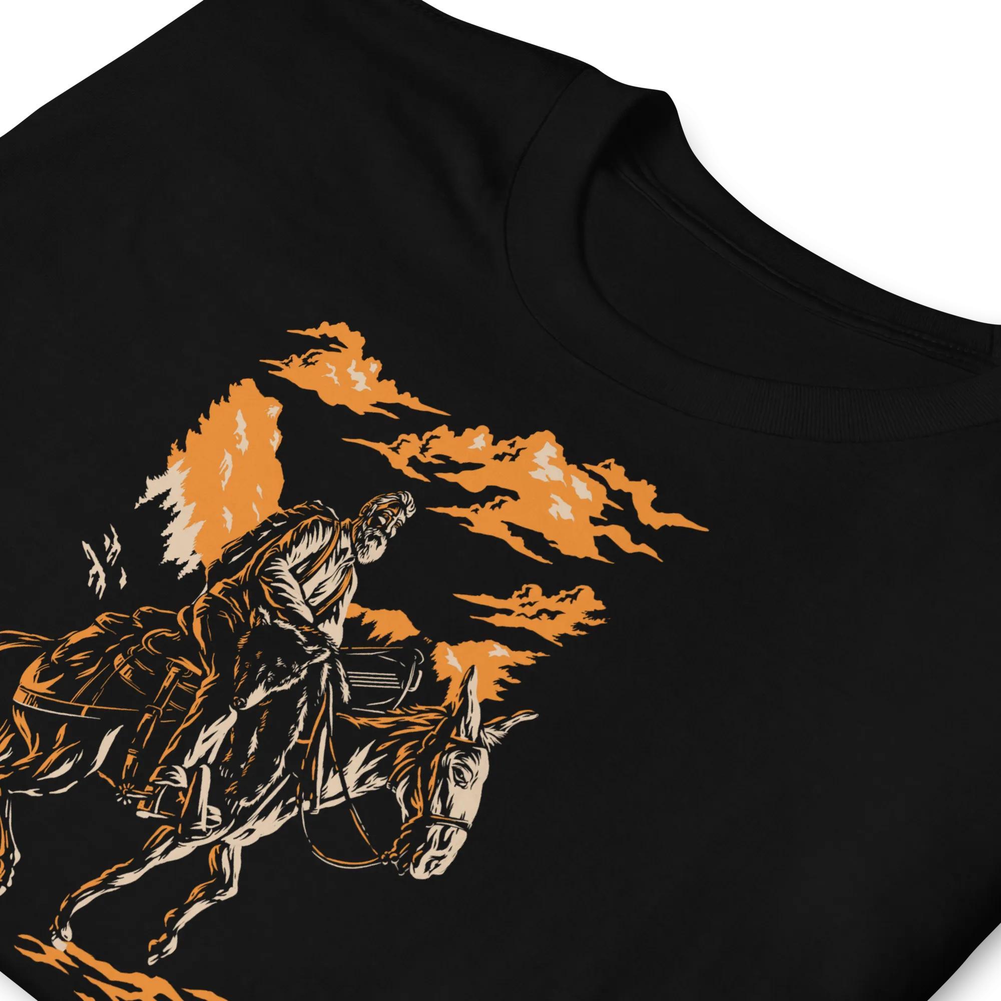 Mule Riding Bear Hunter Short-Sleeve Unisex T-Shirt