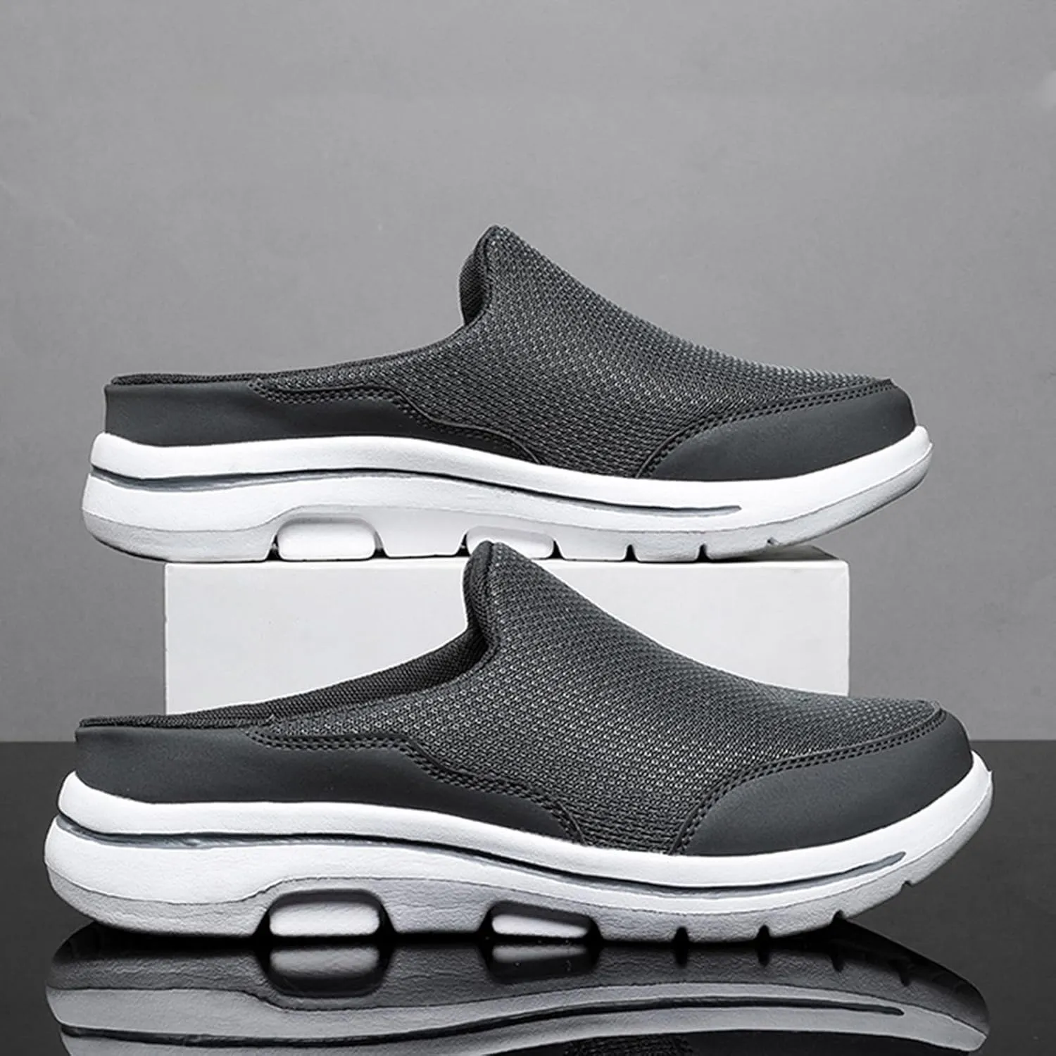 Mules for Women 2025 Breathable Orthopedic Slip On Clogs Comfortable Summer Arch Support Shoes Lightweight Open Back Shoes Comfort Slip-On Walking Mules Sneakers Closed Toe Slippers