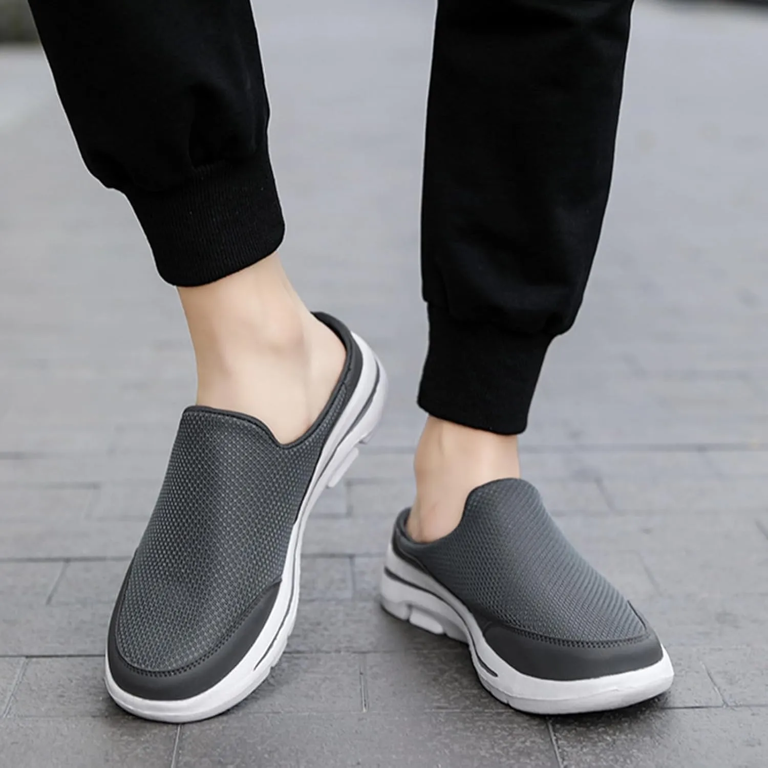 Mules for Women 2025 Breathable Orthopedic Slip On Clogs Comfortable Summer Arch Support Shoes Lightweight Open Back Shoes Comfort Slip-On Walking Mules Sneakers Closed Toe Slippers