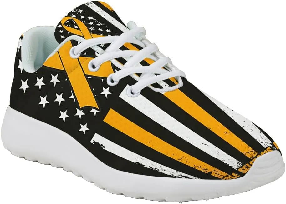 Multiple Sclerosis Awareness Shoes for Women Men Trail Running Casual Fashion Sneakers Slip-on Tennis Shoes