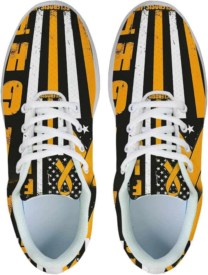 Multiple Sclerosis Awareness Shoes for Women Men Trail Running Casual Fashion Sneakers Slip-on Tennis Shoes