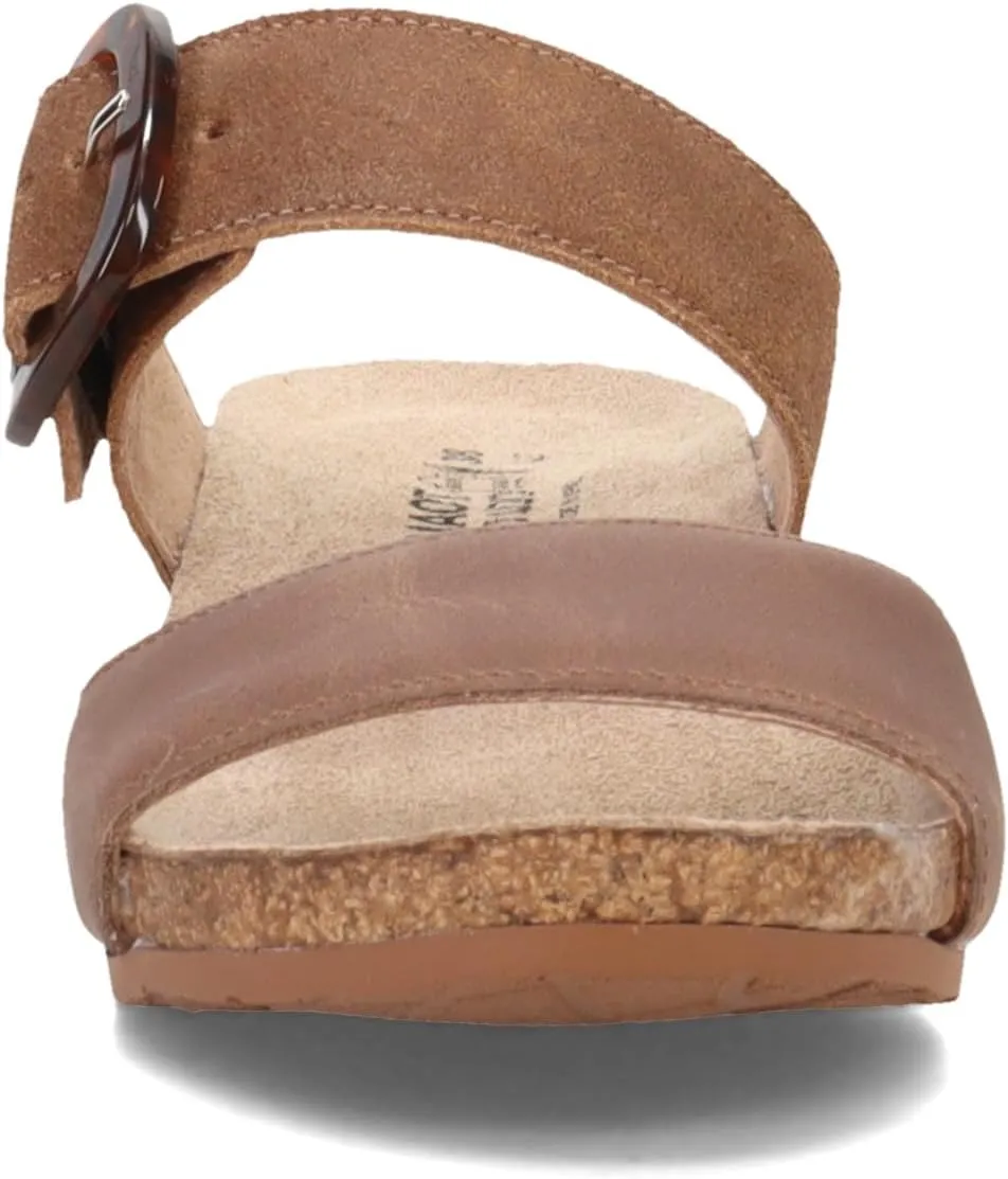 NAOT Footwear Kingdom Women’s Wedge Sandal with Buckle, Cork Footbed, and Arch Support - Adjustable Three-Strap Sandal With Backstrap - Comfort and Support – Lightweight and Perfect for Travel