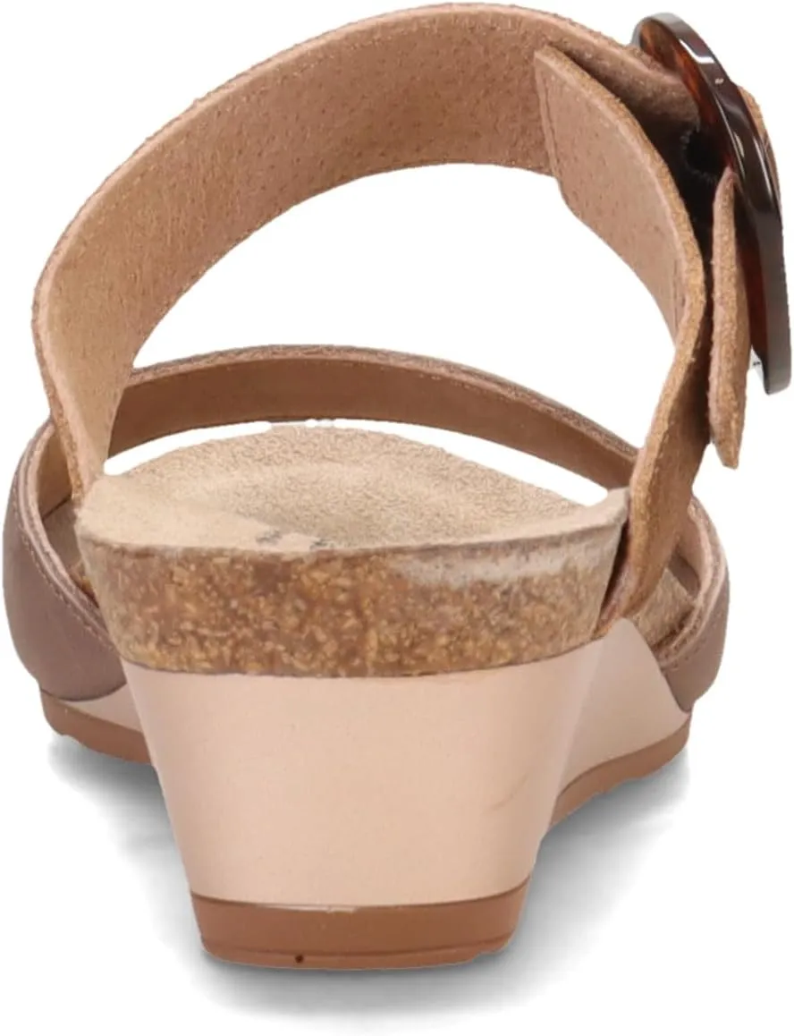 NAOT Footwear Kingdom Women’s Wedge Sandal with Buckle, Cork Footbed, and Arch Support - Adjustable Three-Strap Sandal With Backstrap - Comfort and Support – Lightweight and Perfect for Travel