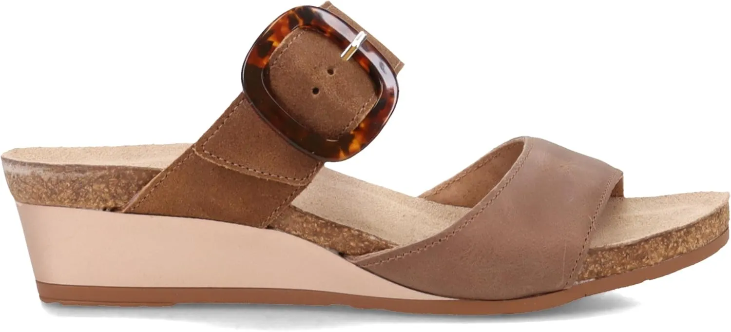 NAOT Footwear Kingdom Women’s Wedge Sandal with Buckle, Cork Footbed, and Arch Support - Adjustable Three-Strap Sandal With Backstrap - Comfort and Support – Lightweight and Perfect for Travel