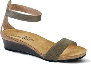 NAOT Footwear Women's Pixie Wedge Sandal with Cork Footbed and Arch Support Footbed - Adjustable Ankle Strap - Comfort and Support - Lightweight and Perfect for Travel - Narrow to Medium Fit