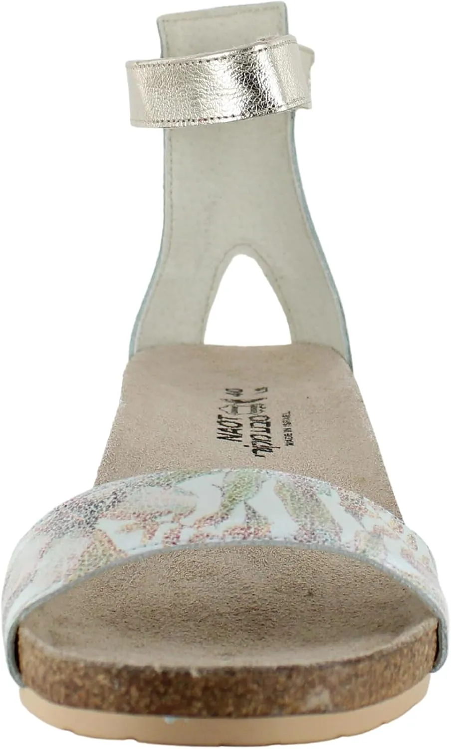 NAOT Footwear Women's Pixie Wedge Sandal with Cork Footbed and Arch Support Footbed - Adjustable Ankle Strap - Comfort and Support - Lightweight and Perfect for Travel - Narrow to Medium Fit