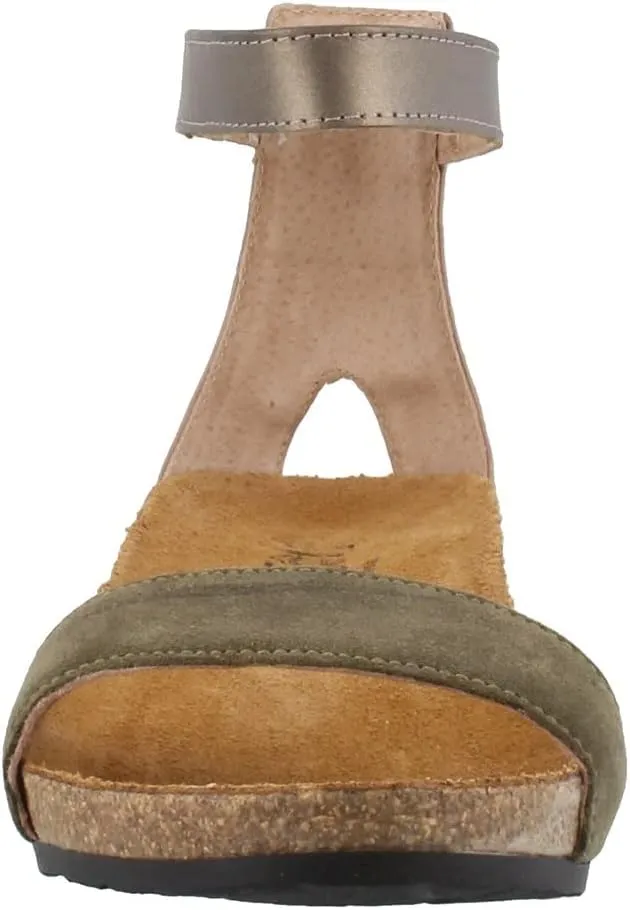 NAOT Footwear Women's Pixie Wedge Sandal with Cork Footbed and Arch Support Footbed - Adjustable Ankle Strap - Comfort and Support - Lightweight and Perfect for Travel - Narrow to Medium Fit