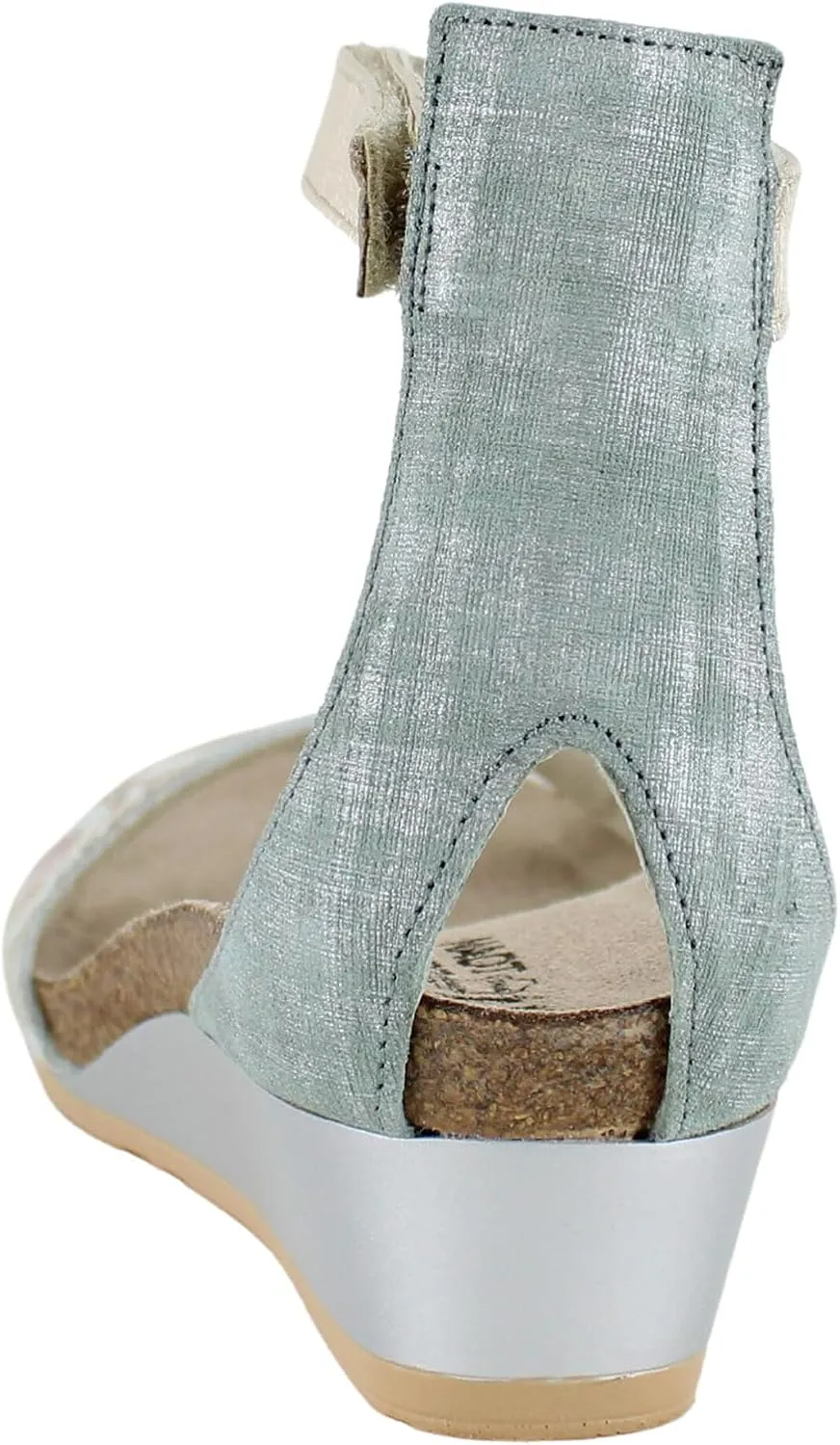 NAOT Footwear Women's Pixie Wedge Sandal with Cork Footbed and Arch Support Footbed - Adjustable Ankle Strap - Comfort and Support - Lightweight and Perfect for Travel - Narrow to Medium Fit