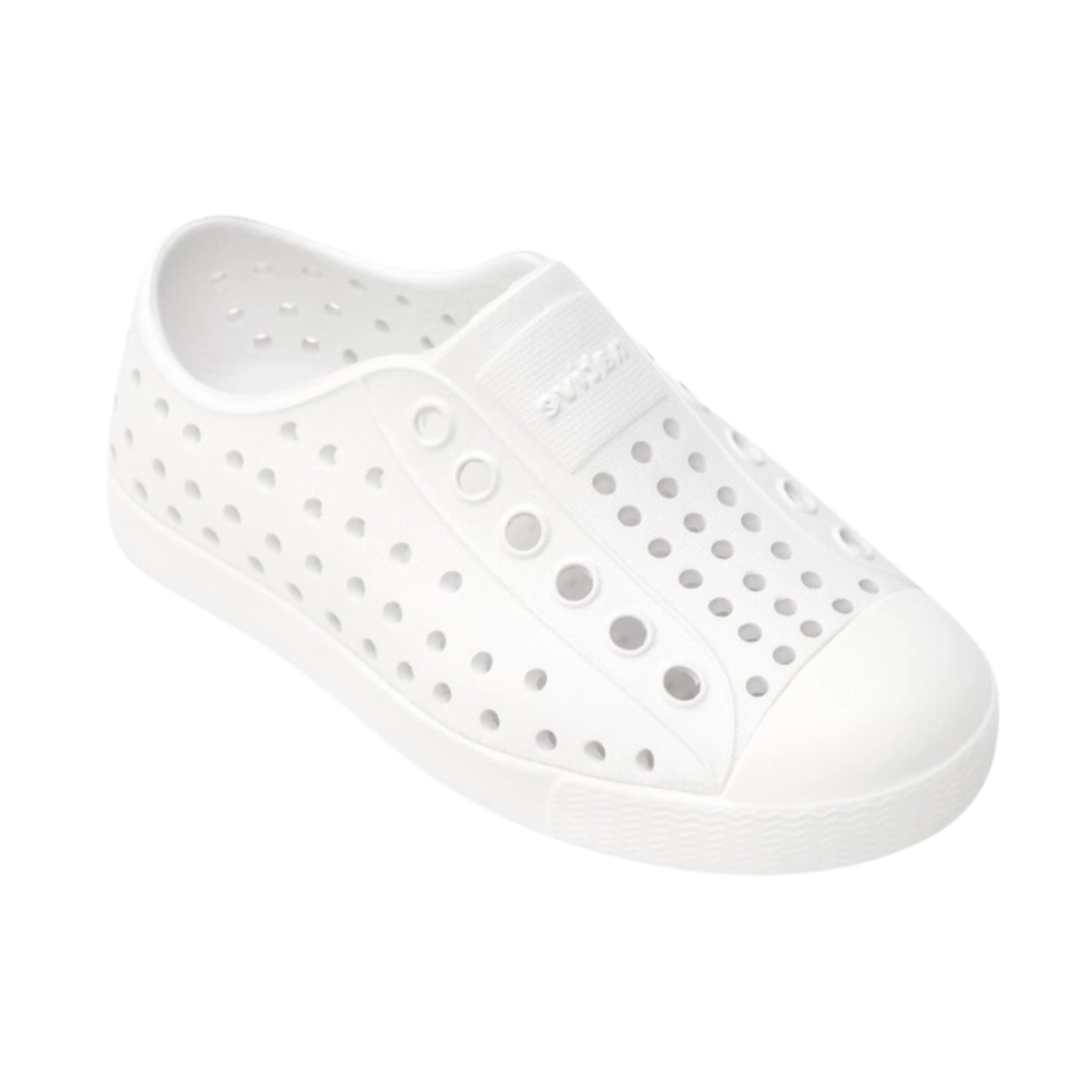 Native Shoes Jefferson Child – Play-Ready, Lightweight, Waterproof & Breathable Sneakers in Shell White / Shell White