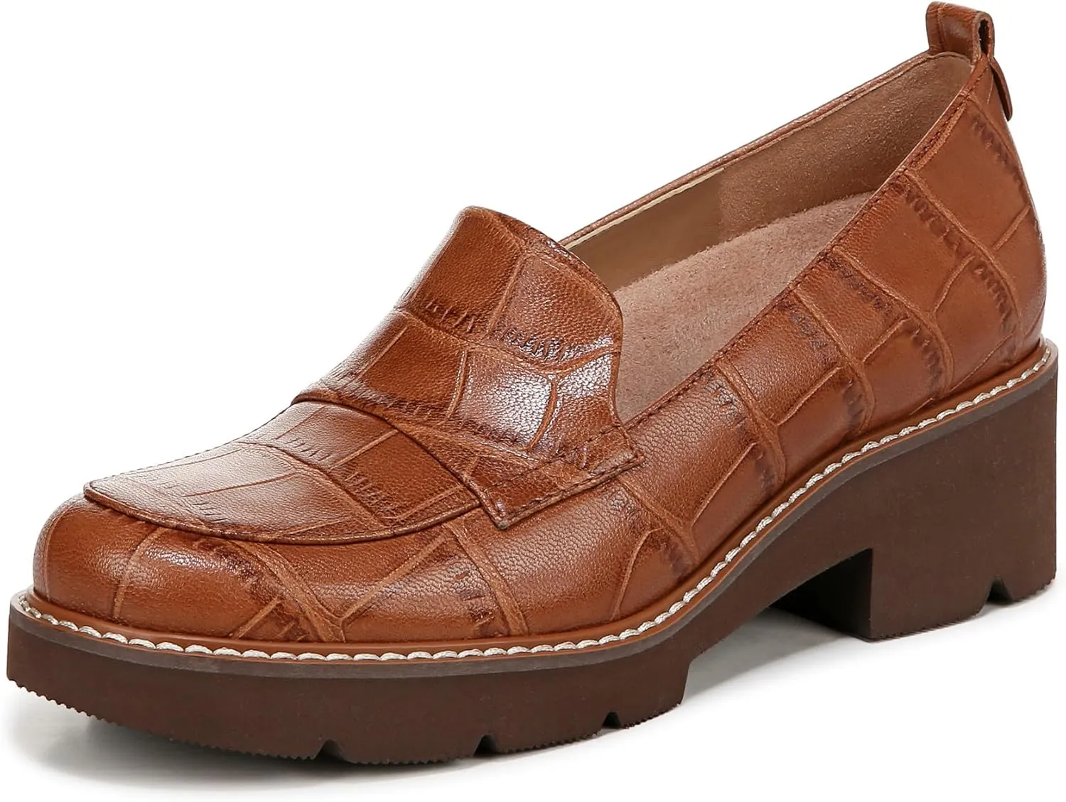 Naturalizer Women's Darry Slip-On Lightweight Lug Sole Heeled Loafer