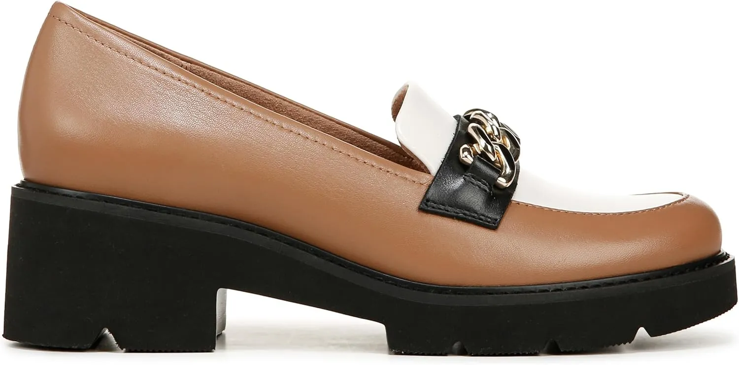 Naturalizer Women's Desi Chain Detail Lug Sole Heel Loafer