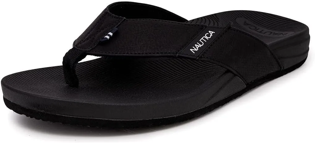 Nautica Men's Flip Flop, Beach Sandal, Boat Slide, Water Slippers