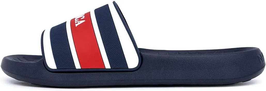 Nautica Men's Slide Sandals – Comfortable Slip-On Pool & Beach Shoes with Cushioned Footbed for Casual Wear