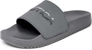 Nautica Men's Slide Sandals – Comfortable Slip-On Pool & Beach Shoes with Cushioned Footbed for Casual Wear