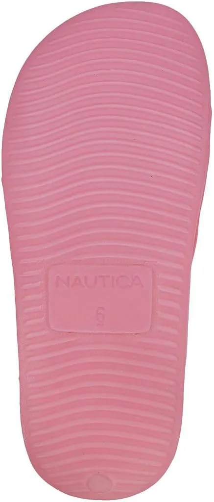 Nautica Women's Athletic Slide Sandals - Comfort Slip-On Shower Shoes, Quick-Dry Beach Sandals, Non-Slip Boat Slides for Pool & Casual Wear