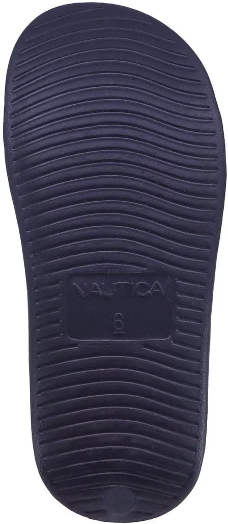 Nautica Women's Athletic Slide Sandals - Comfort Slip-On Shower Shoes, Quick-Dry Beach Sandals, Non-Slip Boat Slides for Pool & Casual Wear