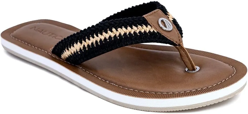 Nautica Women's Thong Strap Sandal – Casual Flip-Flop for Beach, Pool, and Everyday Comfort