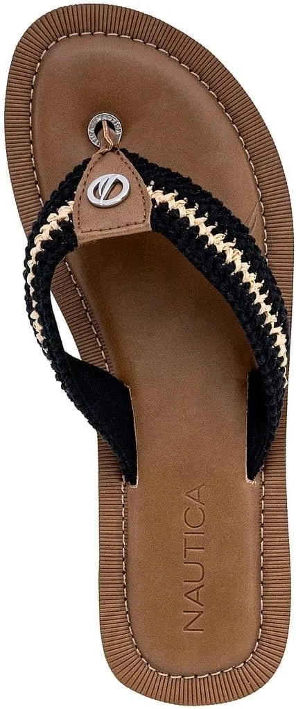 Nautica Women's Thong Strap Sandal – Casual Flip-Flop for Beach, Pool, and Everyday Comfort