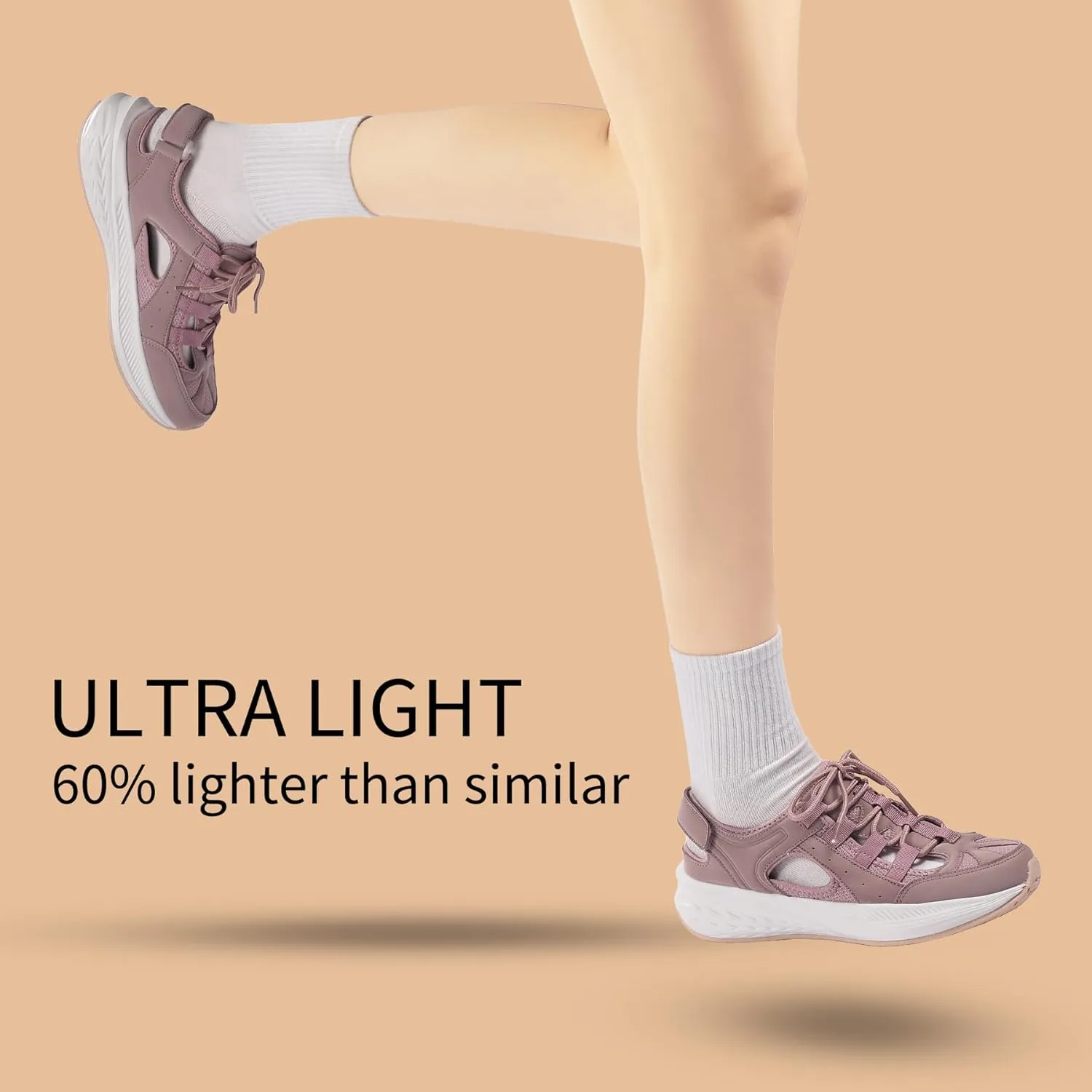 NEOTO Womens Athletic Sandal Walking Shoes Breathable Lightweight Adjustable Sport Comfortable