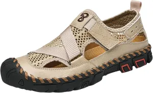 New Summer Sandals For Men's Breathable Korean Edition Slip On Cowhide Beach Leather Shoes Sandals for Men
